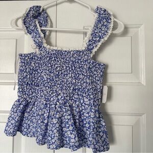 NWT Altard state blue and white floral top